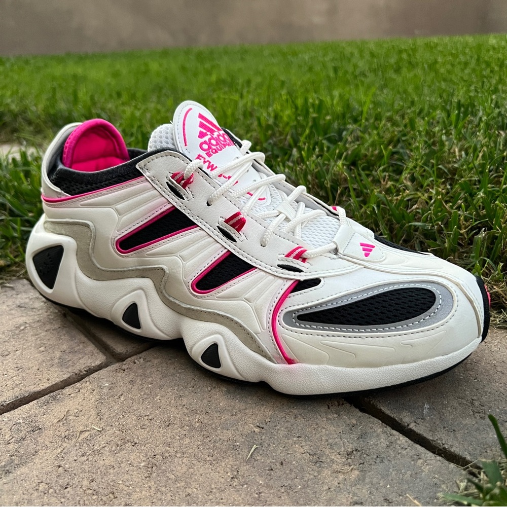 adidas men’s size 10.5 sneakers White and Pink Shoes